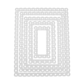 

New Rectangular Stamp Frame Shape Metal Cutting Dies DIY Scrapbooking Stamps Craft Embossing Making Stencil Template#Y20