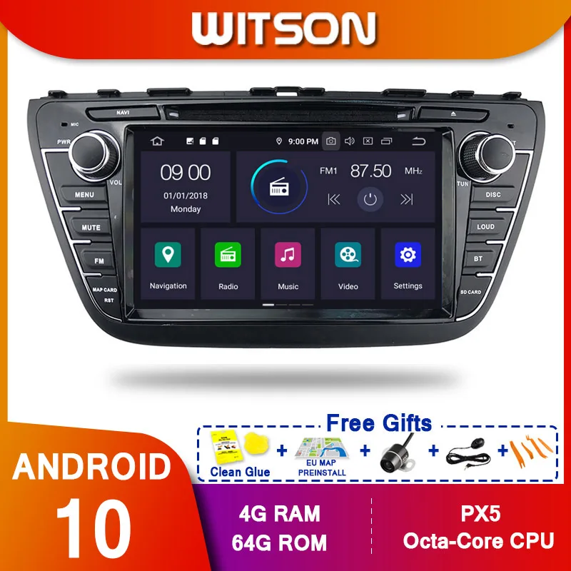 

WITSON Android 10,0 Восьмиядерный (Восьмиядерный) Автомобильный Dvd GPS плеер для SUZUKI S-CROSS 2013-2015 4 Гб ОЗУ 64 Гб ПЗУ IPS сенсорный экран