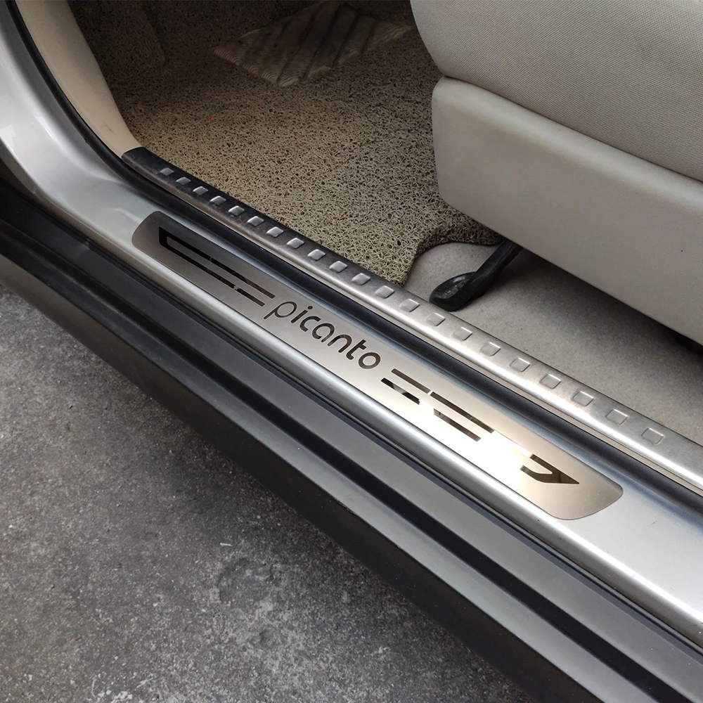 Автомобильные аксессуары для Kia Picanto xline X Gt, Накладка на порог из нержавеющей стали, Стайлинг, защита от потертостей для автомобиля 2013
