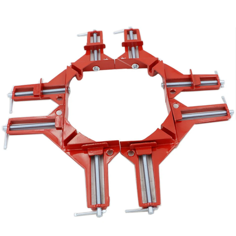 

Hot Woodworker Tool Angle Clamps 90 Degree Right Angle Clip Picture Frame Corner Clamp Woodworking Clamping Kit