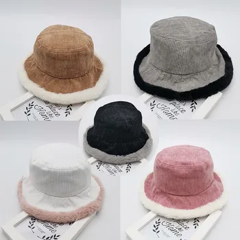 

Baby Boys Girls Caps Warm Bucket Hats 2019 Winter Toddler Reversible Sun Headwear New Arrival