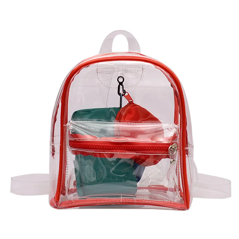 

INS Summer Wind Bright Surface Small Backpack Women's 2019 New Style Korean-style Versatile Mini Transparent Bag Multi-Purpose S