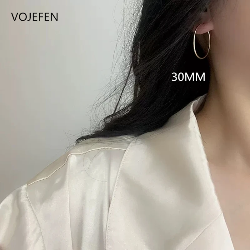 VOJEFEN-Fine-18K-Yellow-Gold-Earrings-Hypoallergenic-High-Polished-Dangle-Drop-Minimalist-AU750-Circle-Earrings-for (1)