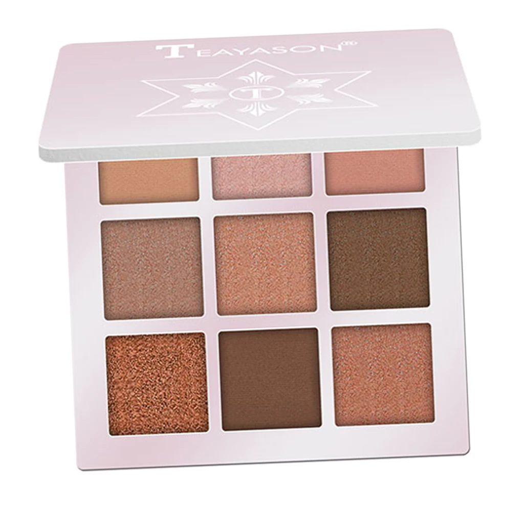 1Pcs 9 Colors Eyeshadow Palette, Professional Makeup Powder Palette, Cosmetics Perfect Color Eye Shadow Tray For Women Girls