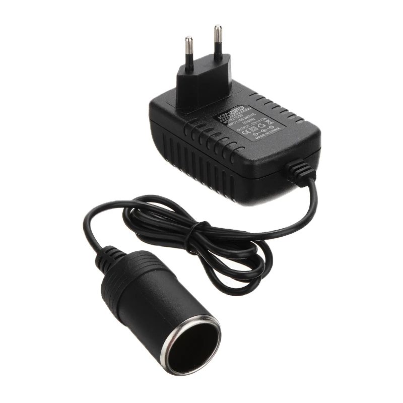 EU/US/UK Plug Car Cigarette Lighter Adapter DC Transformer Lighter 240V To 12V 2A Power Adapter Converter Charger