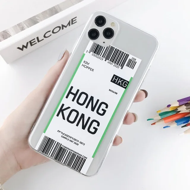 AC8863 Moskado чехол с воздушным давлением для iPhone 11 X XR XS Max воздушный билет штрих-код этикетка мягкий термополиуретановый чехол для iPhone 6 6S 7 8 7Plus - Цвет: AC8863