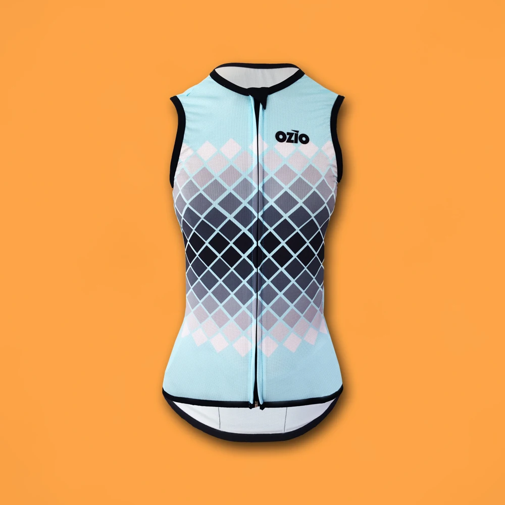 thumbnail image 1 of Camiseta de ciclismo sin mangas para mujer, maillot de ciclismo para el verano, equipo Go Pro, tejido ligero, mangas cortas, transpirable, 1 of 5