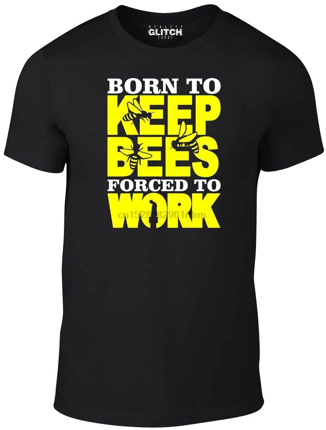 Мужская футболка с надписью Born to Keep Bees Forced Work забавный подарок пчела мед