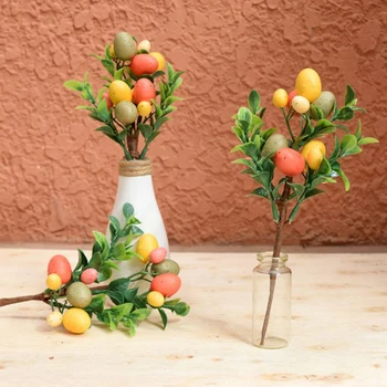 

2020 Easter Egg Tree Decorations Simulation Leaf Creative Branch String Home Spring Party Supplies Desktop Ornaments