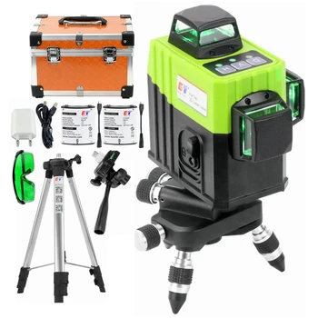 

Kaitian 360 Laser Level Tripod Green 12 Line Self-Leveling Vertical Horizontal Super Powerful Cross 3D Lasers Construction Tools