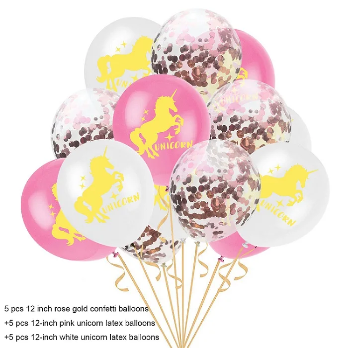 Милые розовые воздушные шары Свеча «Единорог» одноразовая посуда бумажный стаканчик, тарелка для мальчиков и девочек для первого дня рождения свадьбы - Цвет: Balloon A3