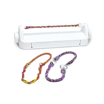 

Weaving Kit Friendship ABS Kids Gift Thread Craft White Spinning Loom Necklaces Bracelet Maker