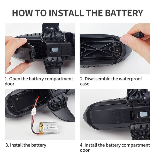 RC Submarine Shark New 2.4G Remote Control Electric Shark Rechargeable Water Children's Electric Toy Gift  Remote Control Boat 4