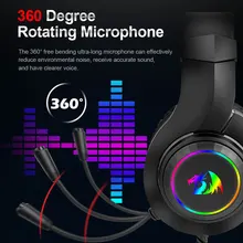  REDRAGON HYLAS H260 RGB gaming Headphone,3.5mm Surround sound Computer PC headset Earphones Microphone for PS4 Switch Xbox-one 