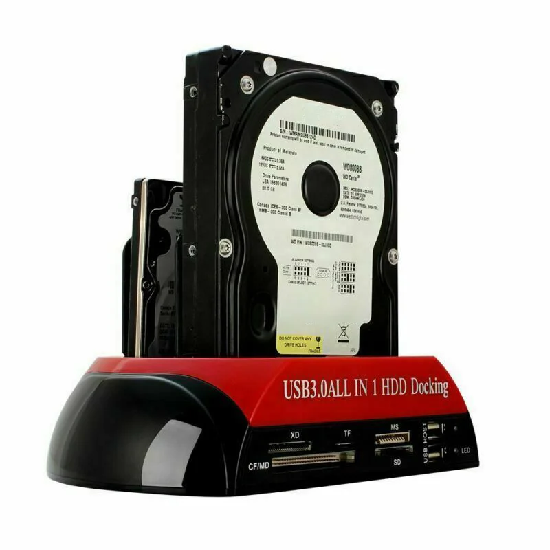 2," /3,5" IDE/SATA USB 2,0 HDD док-станция двойной жесткий диск Док-базовая станция для 2,5 дюймов 3,5 корпус для жесткого диска