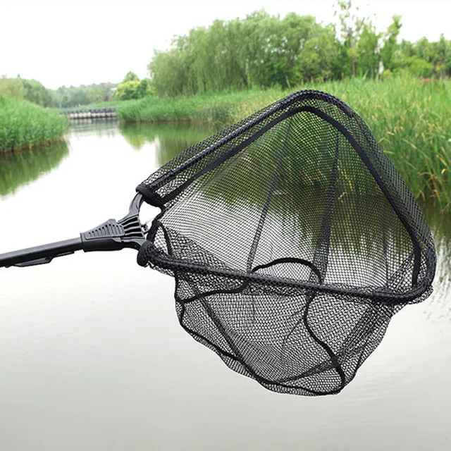 HERCULES Fishing Nets Collapsible Tools Rhombus Mesh Hole Depth Landing Dip Portable Aluminum Alloy Triangle Folding Fishing Net 4