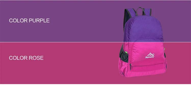 Etto Outdoor Movement Fold Backpack Super Light Waterproof Folding Bag Travel Camping Mountain Climbing Portable Fold Backpack