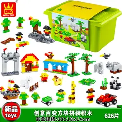 Wange игрушка маленькие частицы собранные строительные блоки креативный гибкий ящик для хранения моделирования детская игрушка