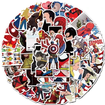 

50PCS Funny Cartoon Avengers Super Hero Stickers Waterproof Vinyl on DIY Laptop Car Helmet Motorcycle Bicycle Guitar Sticker