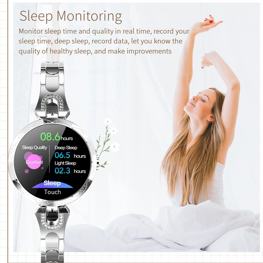 2019 Fashion Women's Smart Watch Waterproof Wearable Device Heart Rate Monitor Sports Smartwatch For Women Ladies