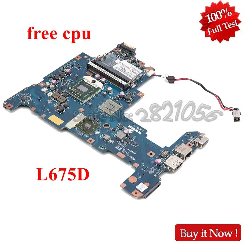 NOKOTION NALAE LA-6053P K000103980 для Toshiba Satellite L675D материнская плата для ноутбука HD3200 DDR3 Бесплатный процессор