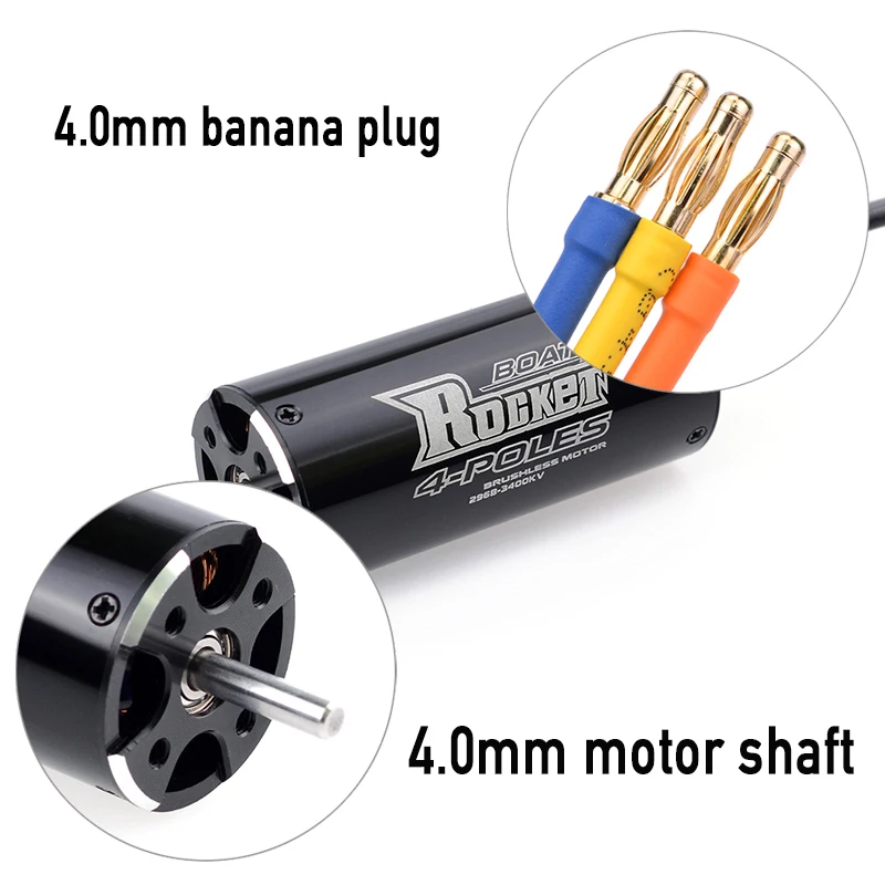 Rocket 3800KV Brushless Motor With 29-L Water Cooling Jacket - For 600-800mm RC Boats