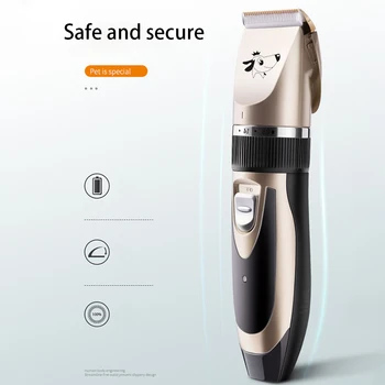 

Home Pet Electric Clipper Low Noise Haircut Machine Comb Shaver Hair Trimmer Cordless Dog Cat Cleaning Brush USB Rechargeable