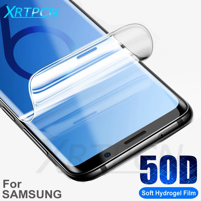 

50D Curved Hydrogel Film For Samsung Galaxy S8 S9 S10 Plus S10E Screen Protector On Samsung Note 8 9 10 Pro Protective Soft Film