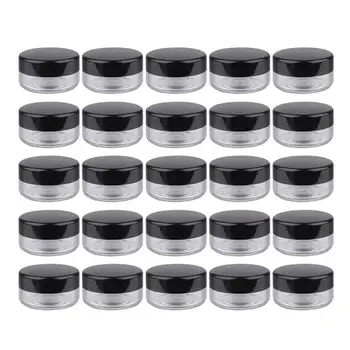 

25pcs Mini Round Portable Durable Cosmetic Storage Box Cosmetics Jars Lotion Containers for Liquid Sample Creams