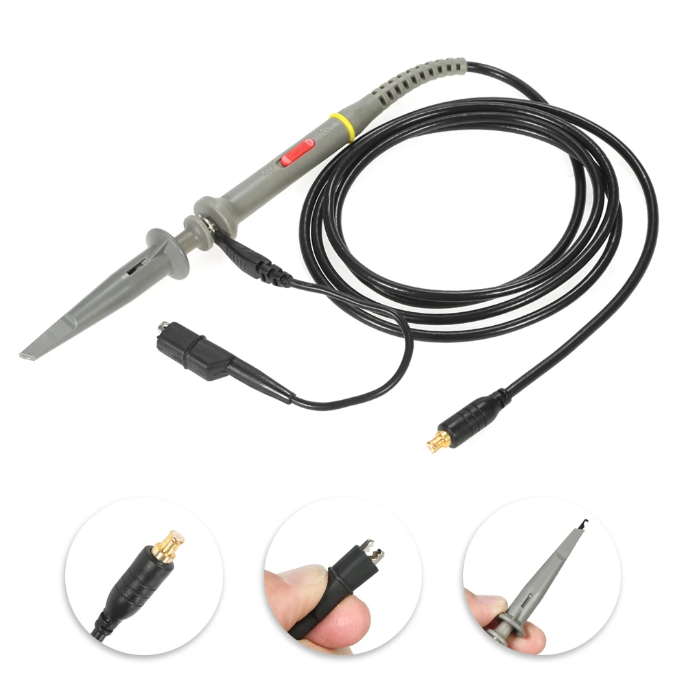 

1X 10X 60MHz MCX Oscilloscope Probe Alligator Clip Test Probe for DSO Nano Quard Portable Digital osciloscopio