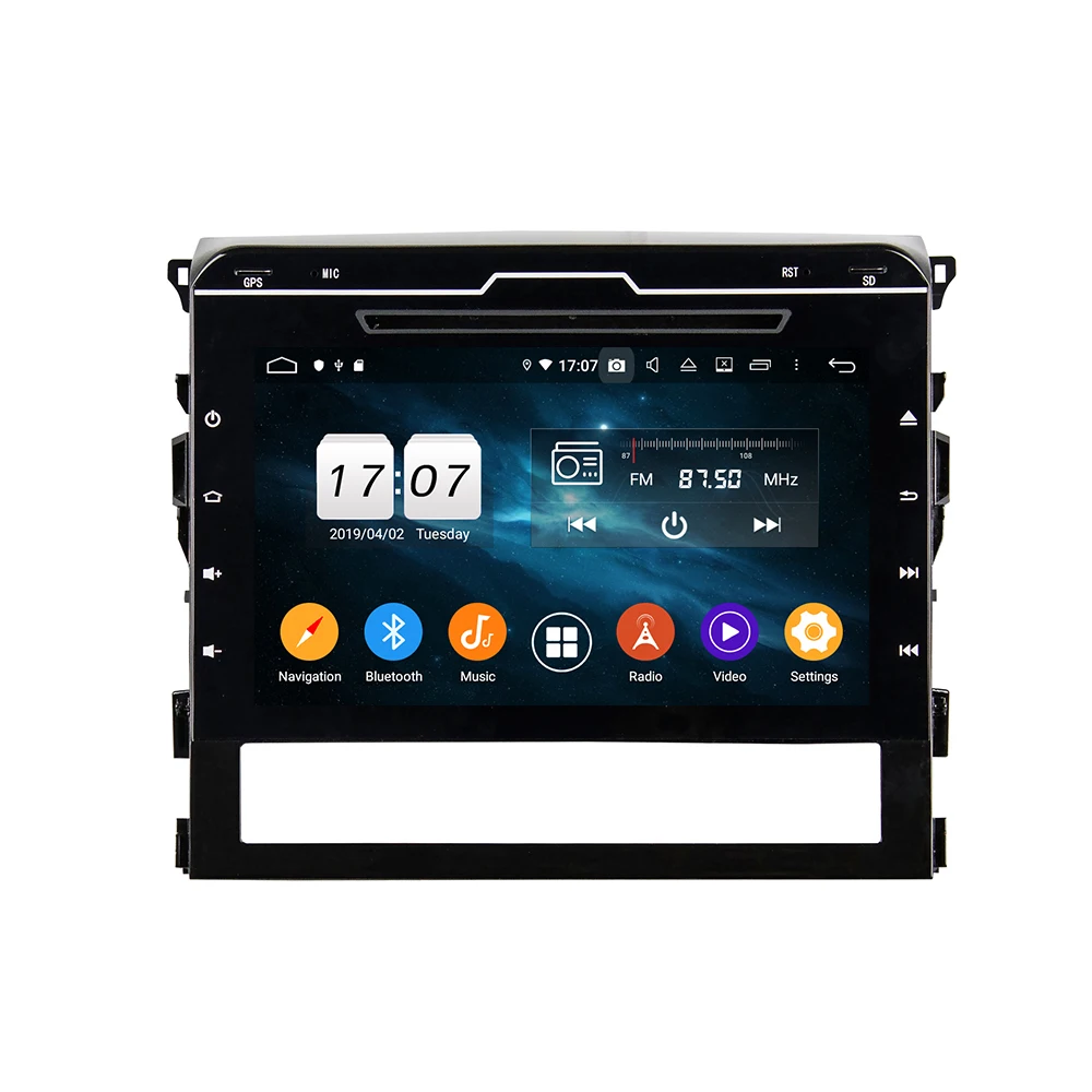 Android 9,0 Восьмиядерный 4 Гб ОЗУ 64 Гб ПЗУ автомобильный DVD gps навигатор мультимедийный плеер стерео для Toyota Land Cruiser