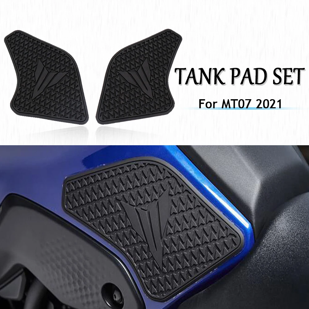 NEW MT 07 2021 Motorcycle Waterproof Pad Rubber Sticker FOR YAMAHA MT07 MT-07 Non-slip Side Fuel Tank Stickers