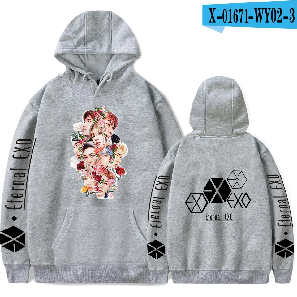 K Новое поступление EXO PLANET#5 толстовки для мужчин Повседневный пуловер уличная Толстовка Sudadera Hombre мужской EXO PLANET#5 толстовка мужские топы - Цвет: K
