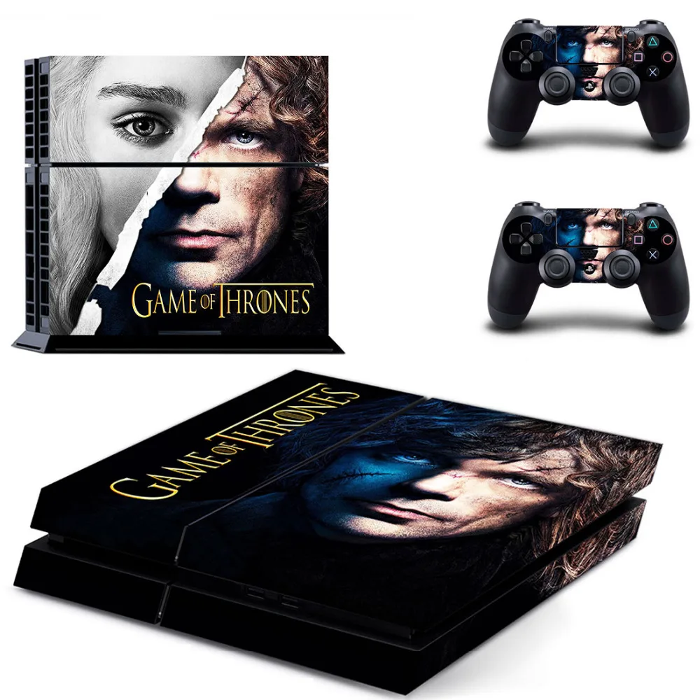 Синий Игра престолов PS4 наклейка s Play station 4 кожа PS 4 наклейки Наклейки Обложка для playstation 4 PS4 консоль и контроллер Кожа винил - Цвет: Синий