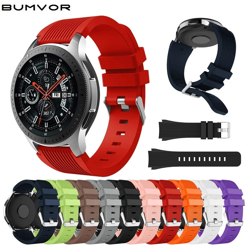 Ремешок для часов Samsung Gear S2 S3 frontier Galaxy Watch Active2 силиконовый ремешок Huami amazfit Huawei gt 2 22
