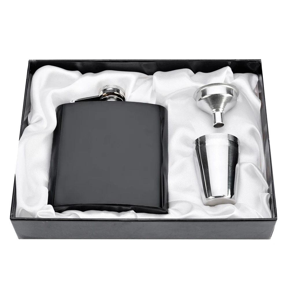 Personalized Flask 6oz Hip Flask Stainless Steel Engrave Best Man Groom gift White box packing Wedding