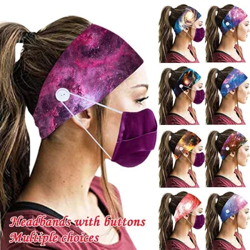 

Unisex Headband Button Tresses Face Holder Wearing Protect Ears Sports Quick Dry Sweat Hair Accessories akcesoria do wlosow