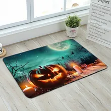 Ковер На Хэллоуин Кухня двери Ванная комната напольный коврик, напольный ковер тыквы печати Ванная комната ковролин двери коврики floorcarpet