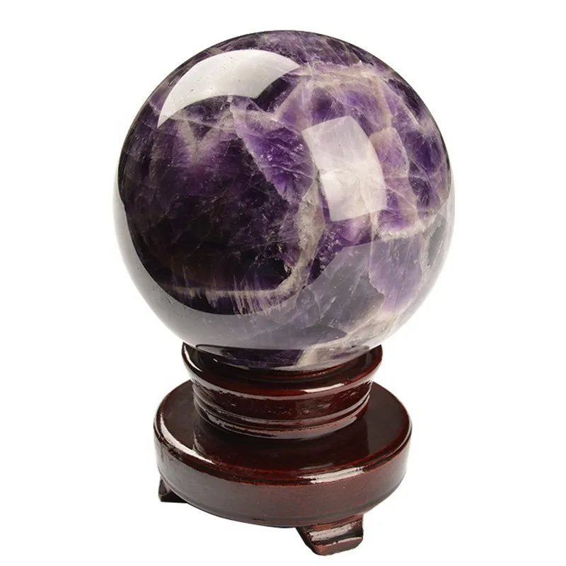 1 шт. 100 мм домашнего интерьера фиолетовые кристаллы аметиста каменный шар привлекательный Аметист кварцевая Сфера