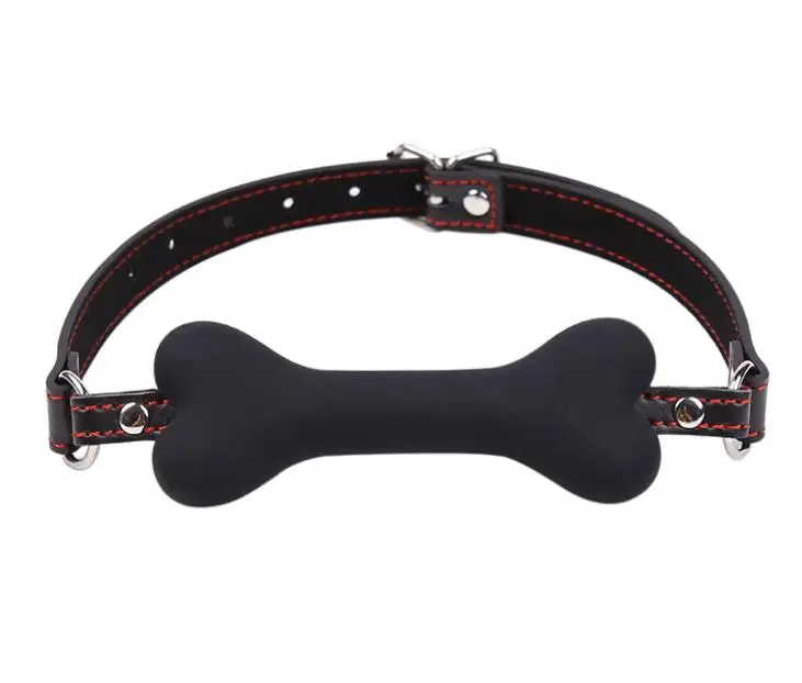Bavaglio per bocca aperta in morbido silicone a forma di osso di cane, ideale per bondage,_voghion.com
