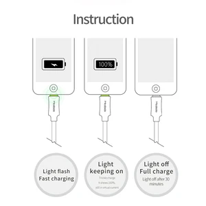 Image 2 - 10Pcs/lot Mcdodo Auto Disconnect For iPhone USB Cable 2.4A Fast Charging Data Cable For iPhone iPad iPod USB Cable LED iOS Cord