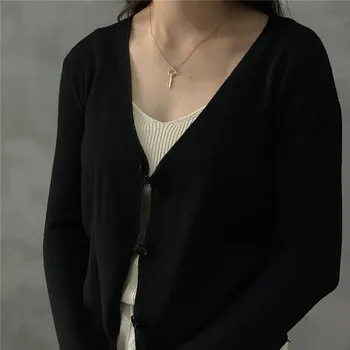 

RUIYI Real 925 Sterling Silver Women Vintage Style Key Charm Necklace Female Minimalism Chic Chokers Niche Key Pendant Necklaces