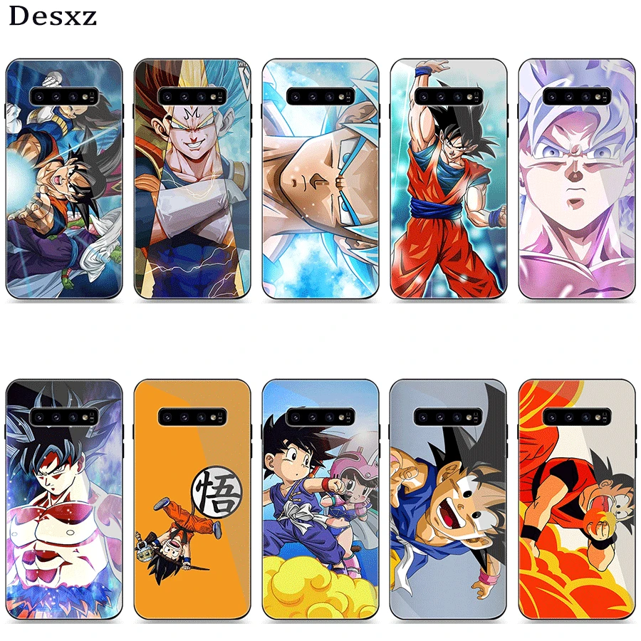 

Phone Case Glass For Samsung A70 A50 A40 A30 A20 A60 A10 S7 Edge S8 Plus Note 8 9 S10 Cover Dragon Ball Z Goku
