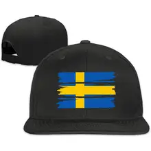 Бейсболки со шведским флагом для мужчин и женщин, бейсболки унисекс с плоской подошвой