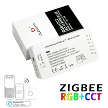 Gledopto Zigbee 3.0 2ID / 1ID Smart RGBCCT Switch DC12-24V LED Strip Remote Switch Dimmer Controller Work with Amazon ECHO