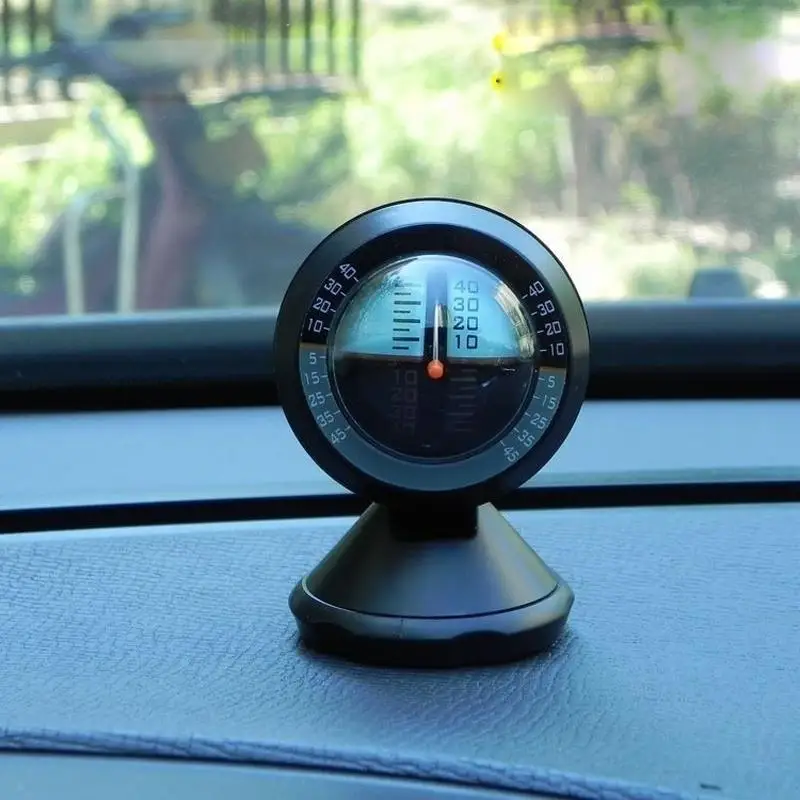 Car Van Black ABS Angle Slope Tilt Indicator Level Balance Meter Gauge Tool