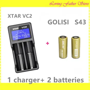 

2 pcs GOLISI S43 26650 4300mah rechargeable batteries and 1 pcs XTAR VC2 lithium 2 slots rechargeable battery charger