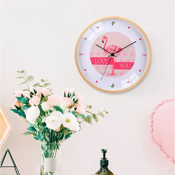 

INS Nordic Logs Wall Minimalist Modern Circular Silent Quartz Watch Creative Trend Personality Living Clock