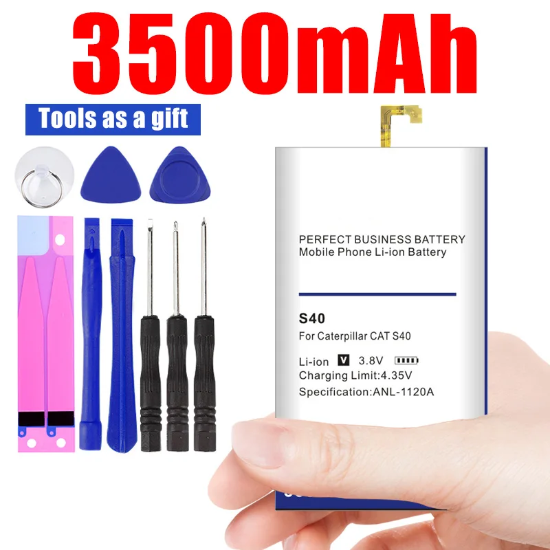 3500mah для батареи CAT S40 458002-S40 с отверткой для ремонта