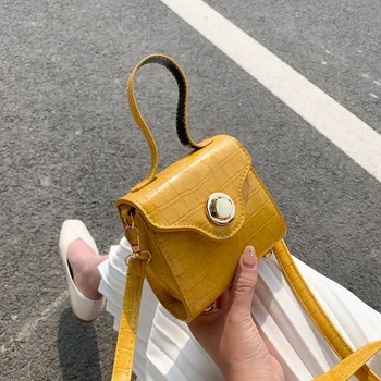 

Female bag 2020 new stone pattern turn lock portable shoulder bag fashion Korean ladies small bag bag for women designer handbag